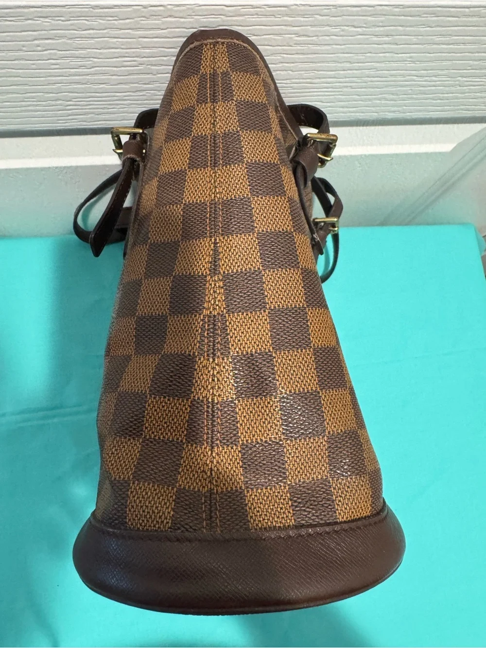 Louis Vuitton Damier Ebene Brown Canvas Bucket Tote